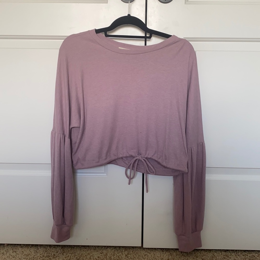 Cropped purple long sleeve
